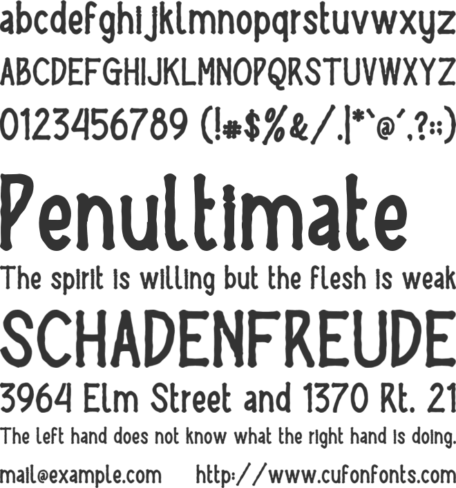 Big Wonder font preview