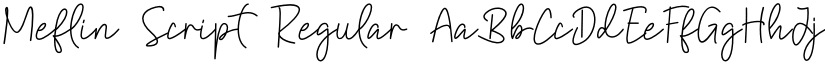 Meflin Script Regular font