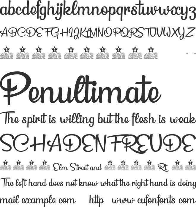 Snow Puppets Personal Use font preview