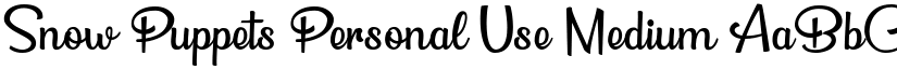 Snow Puppets Personal Use Medium font