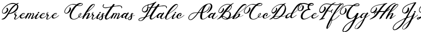 Premiere Christmas Italic font