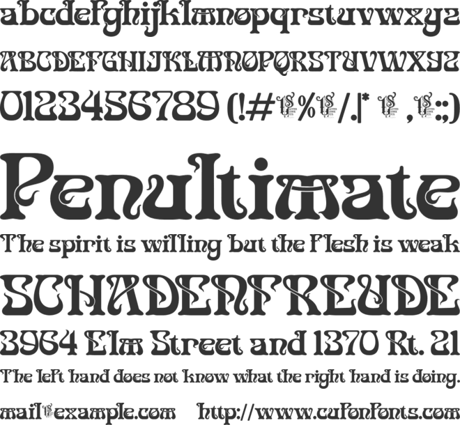 Maloney west font preview