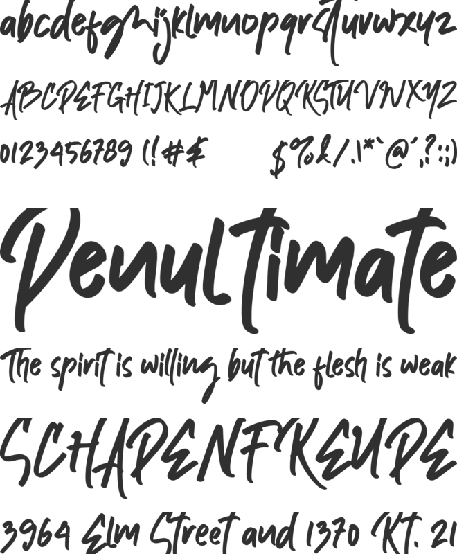 Bought Something font preview