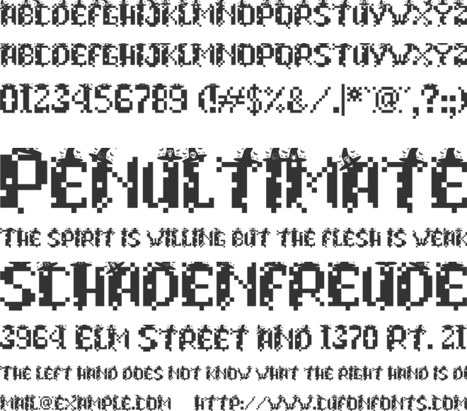 STIGMA HALLOWEEN font preview