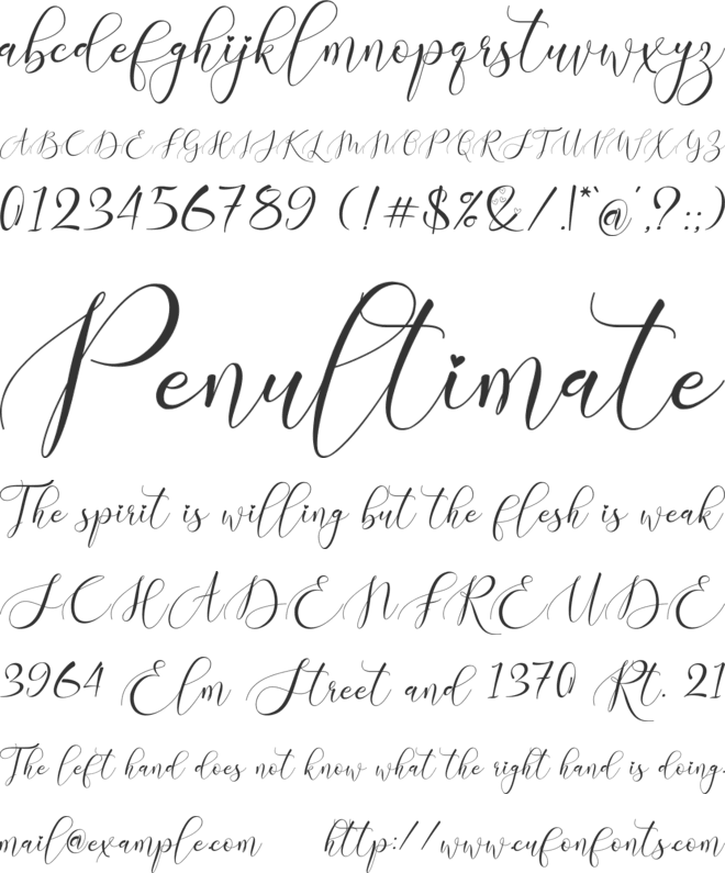 Ariesta font preview