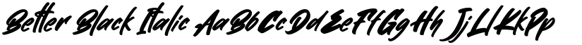 Better Black Italic font