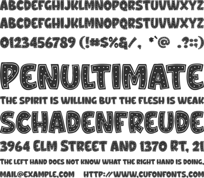 Crafty Signs font preview