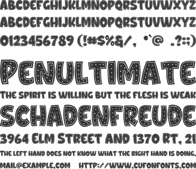 Crafty Signs font preview