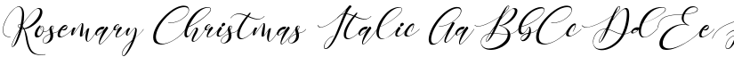 Rosemary Christmas Italic font
