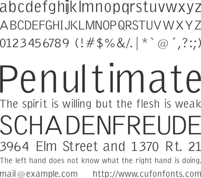 Emka Sans Condensed font preview