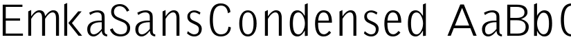 EmkaSansCondensed font