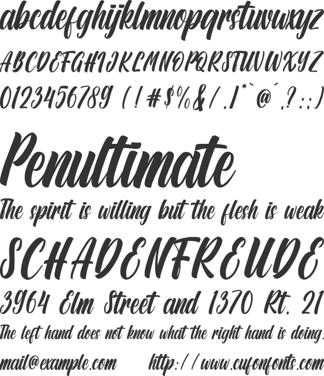 Albrighton font preview