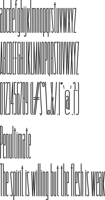 Tallest font preview