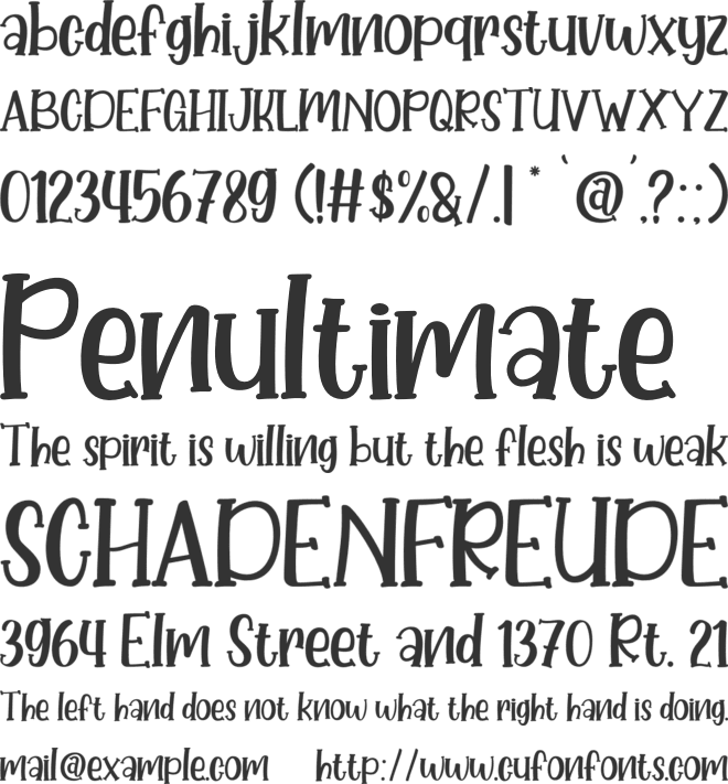 Little Koala font preview