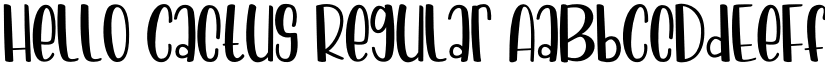Hello Cactus Regular font