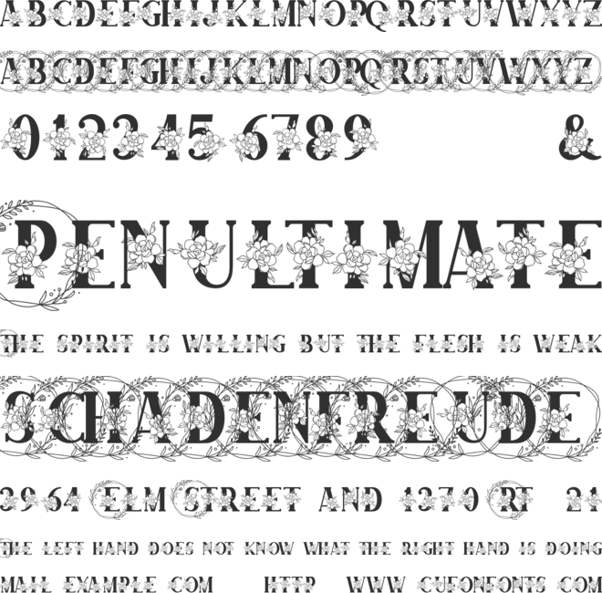 Adenium Monogram font preview
