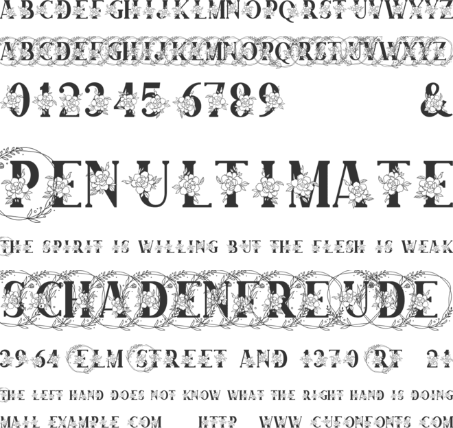 Adenium Monogram font preview