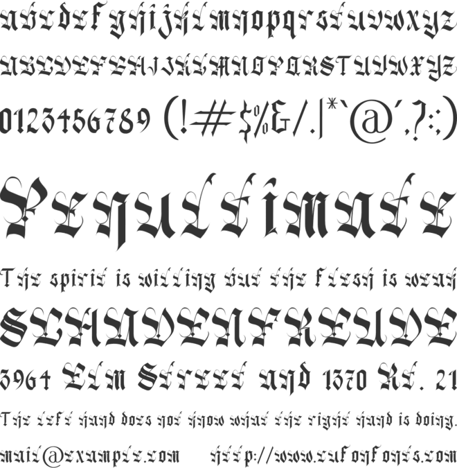 Black Romans font preview