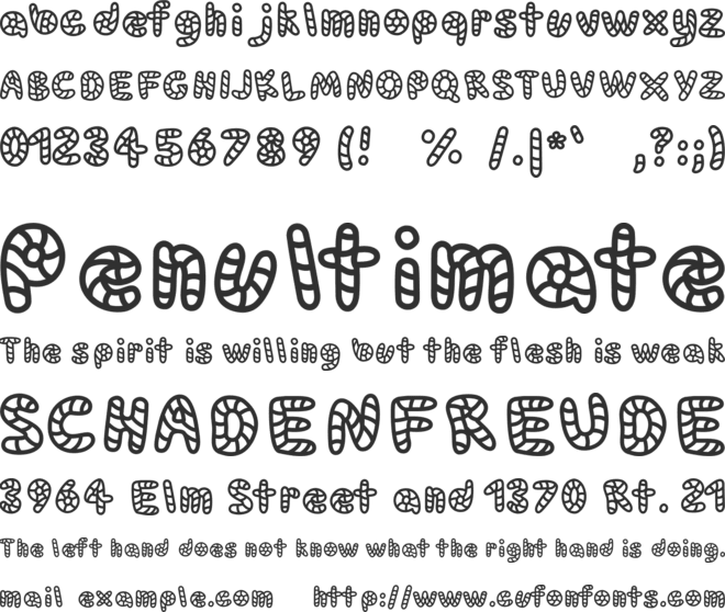 candycanecoloring font preview