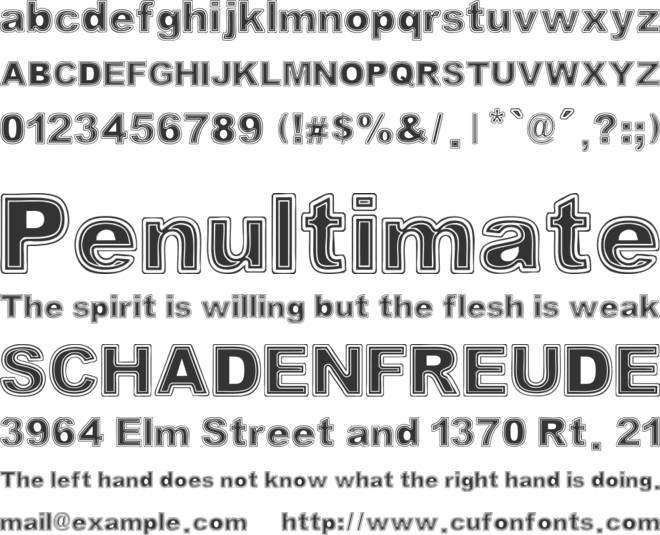 SUPERMARKET font preview