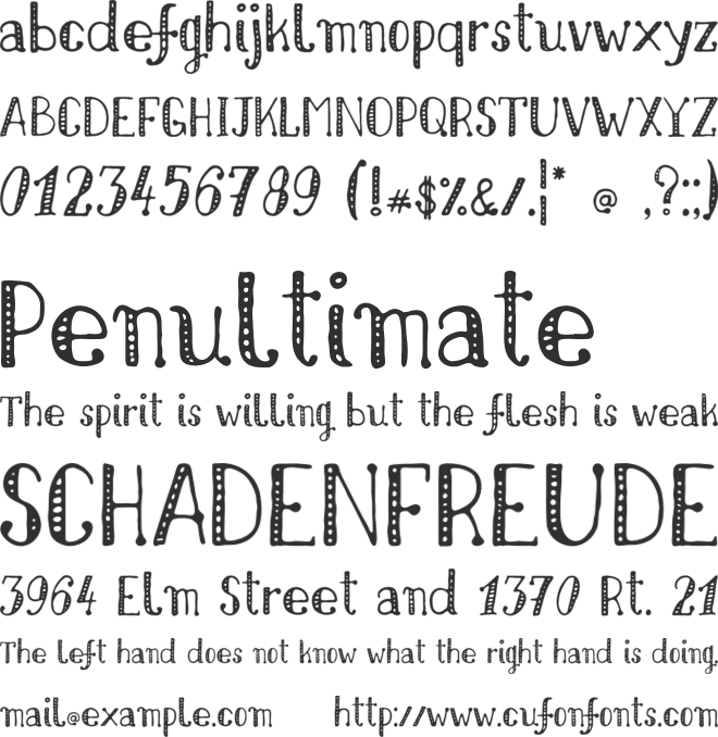 NikolaidisHand font preview