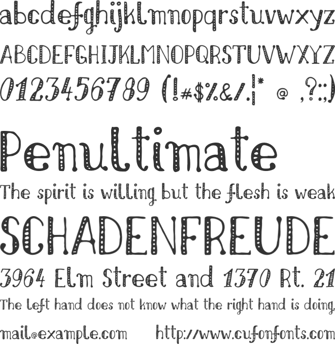 NikolaidisHand font preview