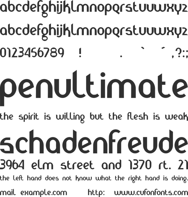 Hurray font preview