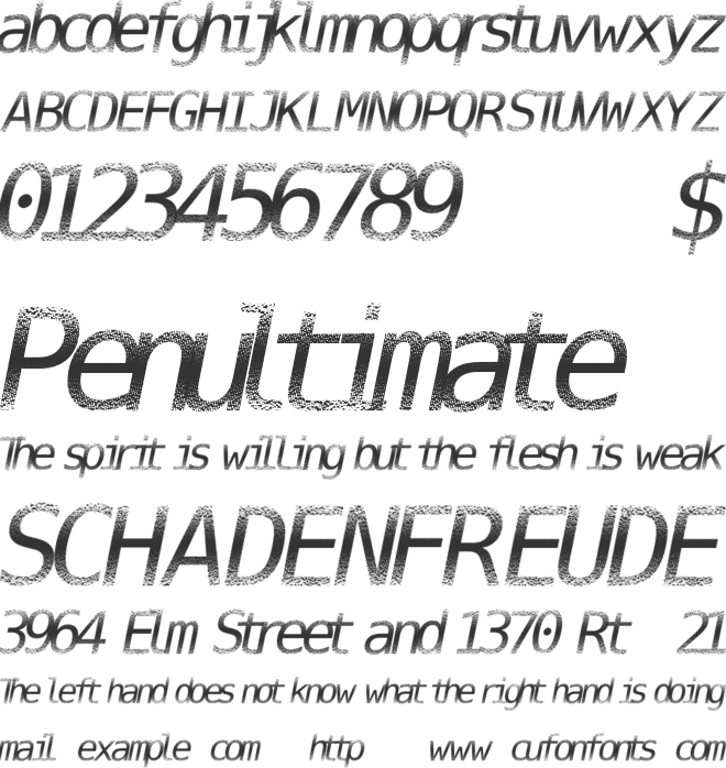 DigitalStream font preview