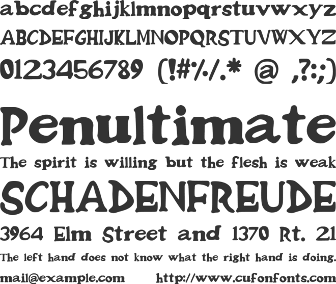 BonesOfGaramond font preview