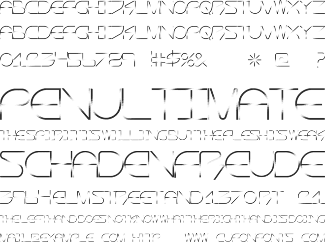 Technocracy font preview