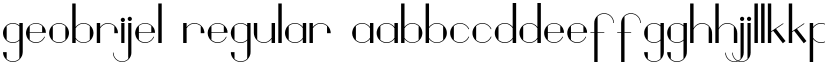 Geobrijel Regular font