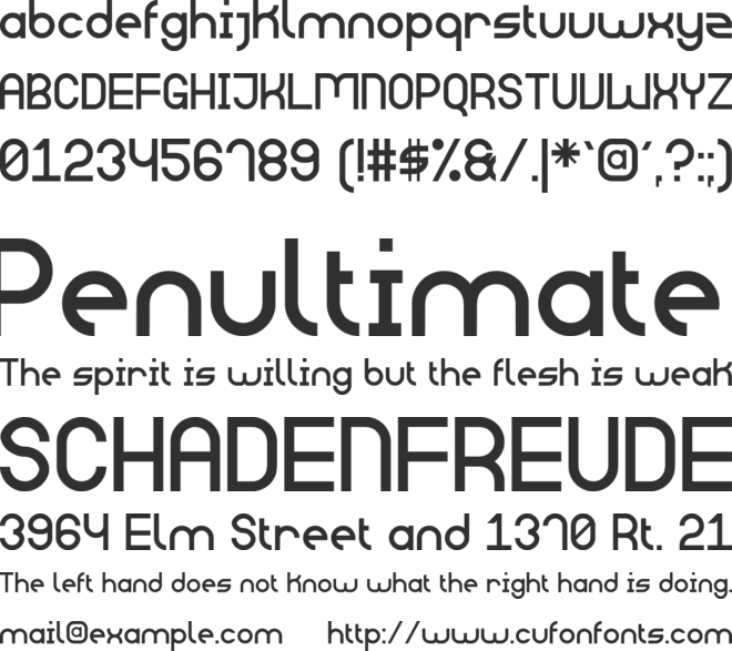 Big Daddy St font preview