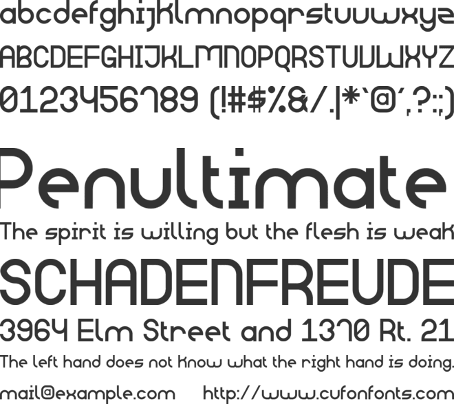 Big Daddy St font preview