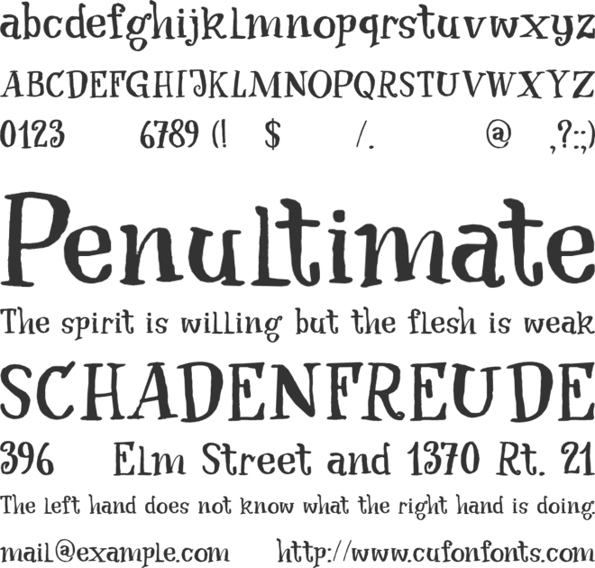 After Nightfall DEMO font preview