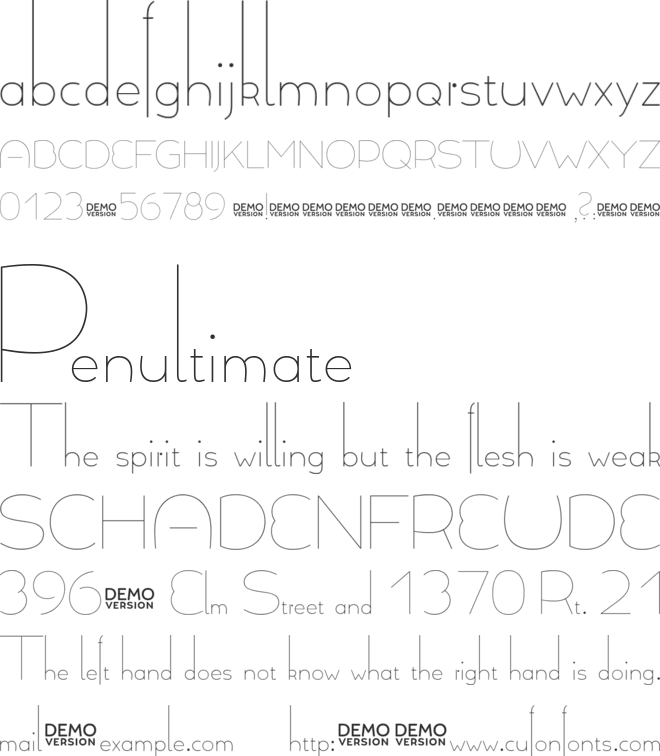 Allioideae-Demo font preview