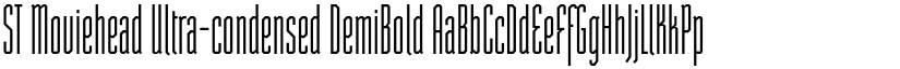ST Moviehead Ultra-condensed DemiBold font