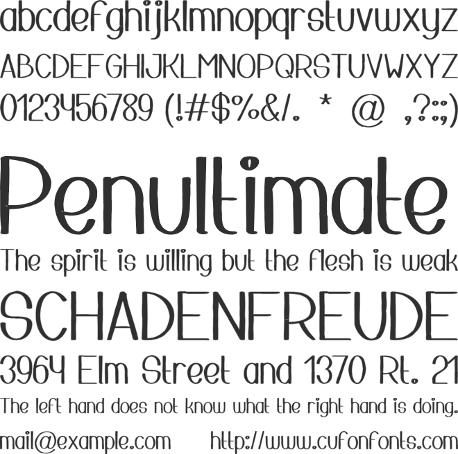 Mesothelioma font preview