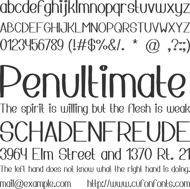 Mesothelioma font preview