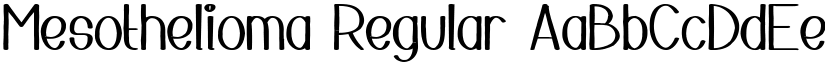 Mesothelioma Regular font