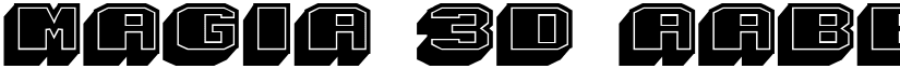 Magia 3D font
