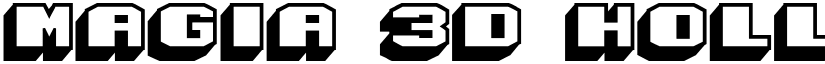 Magia 3D Hollow font