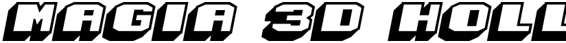 Magia 3D Hollow Italic font