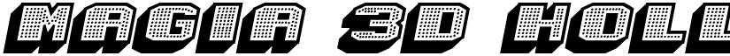 Magia 3D Hollow-Neon Italic font