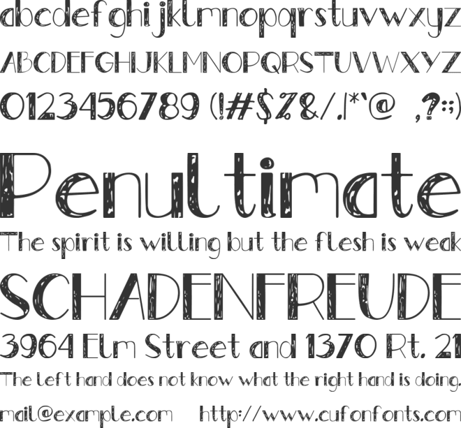 Gently font preview