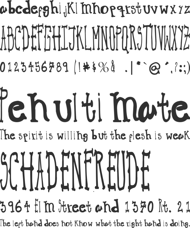 MACBETH font preview