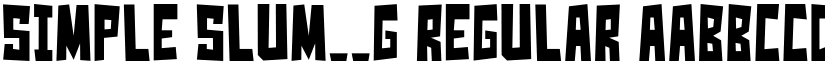 Simple Slum__G Regular font