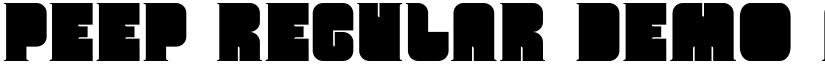 Peep Regular Demo font