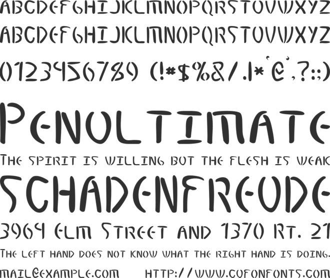 Elminster font preview