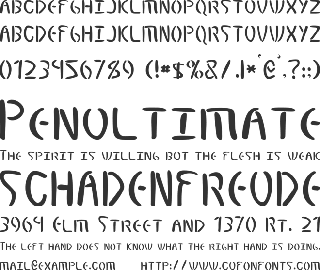 Elminster font preview