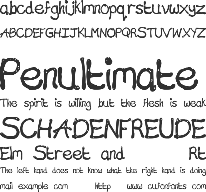 chocolate type  spaced font preview